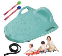 Patinete de Gimnasio con manijas, Ruedas giratorias silenciosas de 360° para Piso, para Uso en Interiores, Incluye 2 paletas, Equipo sensorial para Terapia de Autismo, Clases de educación físic Green