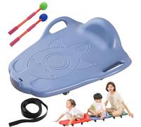 Patinete de Gimnasio con manijas, Ruedas giratorias silenciosas de 360° para Piso, para Uso en Interiores, Incluye 2 paletas, Equipo sensorial para Terapia de Autismo, Clases de educación física Blue