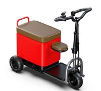 Patinete de movilidad para adultos para personas mayores, plegable, eléctrico, inteligente, 52 L, hasta 70 km, motor sin escobillas (rojo, 15 Ah)