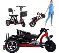 Patinete de movilidad para adultos, plegable, ligero, de 3 ruedas, hasta 45 km de duración de la batería, asiento cómodo, ideal para ancianos y discapacitados
