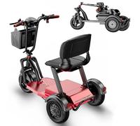 Patinete De Movilidad Plegable,Patinete De Movilidad Ligero De 3 Ruedas Para Adultos,Patinete Para Personas Mayores,Capacidad De Carga 120 Kg,Apto Para Personas Mayores Y Personas Red,30V20Ah