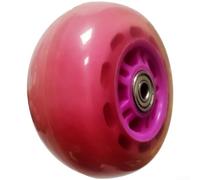 Patinete de tres ruedas con ruedas silenciosas plegables de poliuretano, diseño de doble rodamiento para un paseo suave, capacidad de carga de 300 kg, para andadores y carritos, 100 x 48 mm de alto
