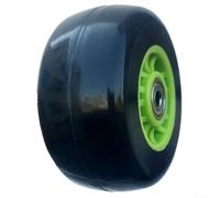 Patinete de tres ruedas con ruedas silenciosas plegables de poliuretano, diseño de doble rodamiento para un paseo suave, capacidad de carga de 300 kg, para andadores y carritos, 100 x 48 mm (E)