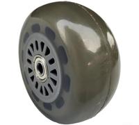 Patinete de tres ruedas con ruedas silenciosas plegables de poliuretano, diseño de doble rodamiento para un paseo suave, capacidad de carga de 300 kg, para andadores y carritos, 100 x 48 mm (F)