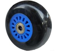Patinete de tres ruedas con ruedas silenciosas plegables de poliuretano, diseño de doble rodamiento para un paseo suave, capacidad de carga de 300 kg, para andadores y carritos, 100 x 48 mm (I)