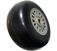 Patinete de tres ruedas con ruedas silenciosas plegables de poliuretano, diseño de doble rodamiento para un paseo suave, capacidad de carga de 300 kg, para andadores y carritos, 100 x 48 mm (G)