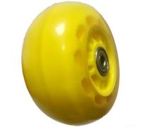 Patinete de tres ruedas con ruedas silenciosas plegables de poliuretano, diseño de doble rodamiento para un paseo suave, capacidad de carga de 300 kg, para andadores y carritos, 100 x 48 mm (C)