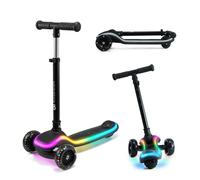Patinete de tres ruedas LED RAKET negro