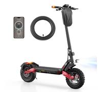 Patinete E con permiso de circulación, alcance de 80 - 100 km, 48 V 15 Ah, neumáticos de aire todoterreno de 10 pulgadas, patinete eléctrico ABE con doble absorción de impactos, plegable, carga