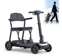 Patinete Eléctrico De 4 Ruedas Para Movilidad Reducida,Scooter Eléctrico Para Adultos,Con Dos Baterías Extraíbles,Para Personas Mayores Y Discapacitadas black