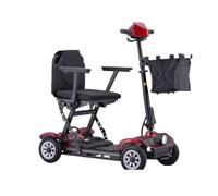 Patinete eléctrico de movilidad ultra plegable para personas mayores | Capacidad de peso de 150 kg | Diseño ligero y fácil de transportar | Incluye cargador y cesta de la compra