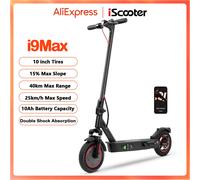 Patinete Eléctrico IScooter I9MAX, Batería de 10 Ah, Doble Amortiguación, para Adultos, 25 km/h, Neumático de Panal de Abeja de 10 Pulgadas, 40 km de Autonomía, con la Aplicación IScooter Club