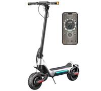 Patinete Eléctrico para Adultos con Plegable Todoterreno, Freno de Disco EABS y V/H, Scooter eléctrico, Capacidad de Carga de 352 lbs, Doble absorción de Impacto Delantera y Trasera (Silver)