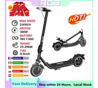 Patinete eléctrico RCB, potente motor de 300 W, neumáticos de 8,5", velocidad máxima de 25 KM/H, scooter eléctrico plegable de largo alcance de 23-29 KM para adultos, 3 modos Black