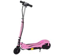 HOMCOM Scooter Eléctrico Ajustable para Niños 7-14 Años Max 50kg Velocidad 12 km/h 75x36x82-93 cm Rosa Aosom España