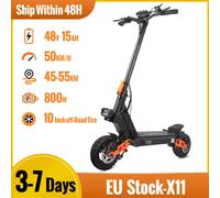 Patinete eléctrico todoterreno para adultos, Motor de 800W, batería de litio de 48V y 15Ah, Scooters eléctricos plegables de alta velocidad de 50 km/h, pantalla grande X11 800W 48V 15AH