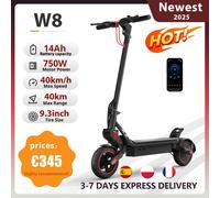 IScooter-patinete eléctrico W8, Scooter con neumático de 9,3 pulgadas, 500W, 48V, 10,4 Ah, 40km de W8