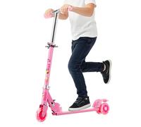 Patinete infantil | 2 ruedas ligera altura ajustable | Patinete plegable de 2 ruedas - para niños niñas adolescentes de 3 a 10 años deportes al aire libre jardín viaje camping parque cumpleaños