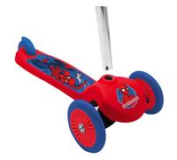 Patinete infantil Disney de 3 ruedas Spiderman rojo, plegable y ajustable con fr