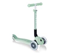 Patinete infantil Globber Junior plegable 3 ruedas luces LED verde claro