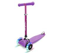 Patinete One de fun pro - El Patinete Seguro Premium para niños, con LED en Las Ruedas, Plegable, a Partir de 2 años (Patinete), certificación TÜV, Morado Deluxe