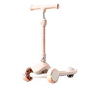 Patinete para niños, manubrio ajustable, ruedas con iluminación LED, plegable, inclinable para dirigir, cubierta antideslizante, adecuado para niños de 3 años en adelante