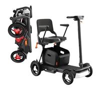 Patinete Plegable De Movilidad, Patinete Deportivo, Patinete para Personas Mayores, Marco De Aleación De Aluminio, Asiento Cómodo, con Cargador Y Cesta, Ideal para Personas Mayores. White,20a