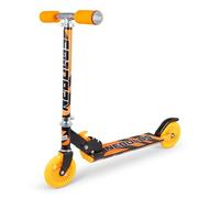 Patinete Plegable Nebulus para niños | Patinete de 2 Ruedas con Altura Ajustable, Ruedas de PU, Freno Trasero y Marco de aleación Ligera | Juguete Exterior para niños y niñas (Naranja y Negro)