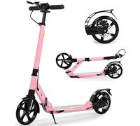 Patinete Plegable para niños de 8 a 12 años, Ruedas Grandes de 200 mm para Adultos con Frenos de Disco, patinetes para Adultos con Correa de Transporte y Altura Ajustable para Adolescentes de 11 a 15