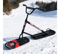 Patinete/Trineo De Nieve para Adultos - Manillar De Dirección De 360°, Tabla De Esquí para Exteriores, Esquís Dobles para Un Control Máximo En Pendientes Y Nieve Sin Huellas Black