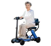 Patinetes Eléctricos para Personas Mayores,Patinete De Viaje,Cuadro De Aleación De Aluminio De Calidad Aeronáutica,Frenos Electromagnéticos Inteligentes,Apto para Viajes En Avión. Blue,6A