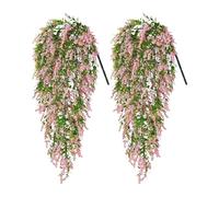 Patio Artificial Flowers - 2-Pieces Outdoor Trailing Vines, Cascading Floral Decor, UV Resistant Faux Plants, Hanging Basket Fillers, Realistic Bloom Arrangement, Weatherproof Garden Decoration | For