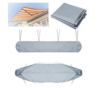 Patio Awning Storage Bag,Outdoor Furniture Rain Shield with Binding Ties,2m/2.5m/3m/3.5m/4 m/4.5m/5m,Protective Cover Patio Awning Protective Waterproof Winter Storage Cover (Blue,5M)