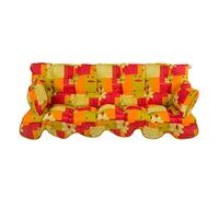 PATIO Cojín para Columpio de jardín (180 x 50 cm), Color Rojo, Naranja, Amarillo y Verde