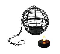 Patio Decor Solar Tealight - Portavelas de metal para ambiente al aire libre | Luz de té LED Dusk To Dawn con diseño decorativo colgante, porche de patio para patio de patio para iluminación de casas