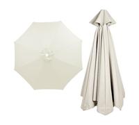 Patio Exterior Jardín Toldo De Repuesto Para Sombrilla, Parasol Reemplazar La Tapa, Impermeable Voladizo, Protección UV, 6 U 8 Brazos Cubierta Para Trasero Piscina Terrazas(Offswhite,2.5M/8Ribs)