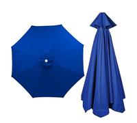 Patio Exterior Jardín Toldo De Repuesto Para Sombrilla, Parasol Reemplazar La Tapa, Impermeable Voladizo, Protección UV, 6 U 8 Brazos Cubierta Para Trasero Piscina Terrazas(Dark-blue,3M/8Ribs)