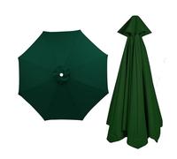 Patio Exterior Jardín Toldo De Repuesto Para Sombrilla, Parasol Reemplazar La Tapa, Impermeable Voladizo, Protección UV, 6 U 8 Brazos Cubierta Para Trasero Piscina Terrazas(Dark-green,3M/8Ribs)