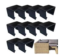 Patio Furniture Clips, Rattan Sofa Fasteners, Outdoor Sectional Clamps, Thick Securing Connectors 10 Pieces for Garden Table Backyard Fence Couch Stability Anti Slip Hold Use
