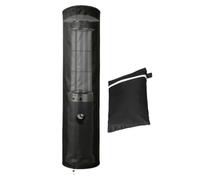 Patio Heater Cover - Upright Gas Shield, Waterproof Zip For Garden | 24x38in | Wind-Resistant Protective Shield | Durable Oxford Fabric, Full-Length Zipper, Storage Bag For Outdoor Terrace Deck