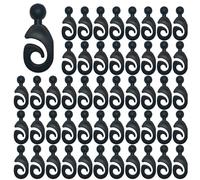 Patio Hooks - 50 Pieces Rustproof Netting Hooks, Multi-Purpose Pergola Drape Rings, Hanging Solution | Indoor Outdoor Hangers For Fence, Plants, Garden, Balcony, Patio, Bedroom, Living Room, B