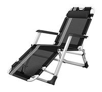 Patio Lounge Chairs Portable Collapsible Sun Lounger, Recliner with Detachable Headrest Sturdy Metal Steel Frame, Outdoor Adjustable Recliner for Garden Terrace Beach Terrace Durable