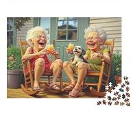 Patio Mayores Relajación Puzzle de 1000 Piezas Puzzle para Adultos Perro Tranquilo Juego de Puzzle 1000 Piezas Regalo Hogar 70x50cm/1000pcs