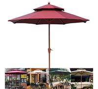 Patio paraguas de jardín de Clsdrzc, playa de sombra de sol, dosel de Sunshade al aire libre, con manivela, para la mesa de billar de patio, sin base, arena 270cm/9ft ")," Valabos