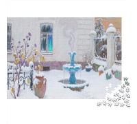 Patio Puzzle De 1000 Piezas Blue Spring and Patio Rompecabezas para Adultos De Madera para Adultos Decoracion Entretenimiento Creativo 1000pcs (75x50cm)