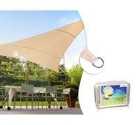 Patio Respirable Toldo Vela UV Bloque Parasol Toldo para Al Aire Libre Triangulo