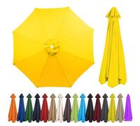 Patio Table Umbrella Replacement Canopy Cover, Outdoor Market Cantilever Umbrella Replacement Canopy for 8 Ribs, 9/9.8/11.5/13FT Waterproof/UV Fabric(Yellow,3m/9.8ft)
