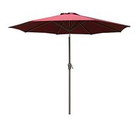 Patio Umbrella 2.7m / 9ft Garden Umbrella with Crank, Sun-Resistant Waterproof Outdoor Market Parasol, for Yard Square Cafe Restaurant, Easy to Clean