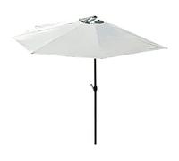 Patio Umbrella 2.8m Half Round Umbrella Market Table Umbrella, Sturdy Outdoor Wallside Corner Pergola Sun Shade Umbrella, Easy and Compact Storage