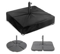 Patio Umbrella Base Cover - Outdoor Umbrella Stand Base Covers | Square Parasol Stand Cover | 600d Oxford Fabric Heavy Duty Waterproof Design, Anti-Uv and Dustproof Protection for Garden and Market